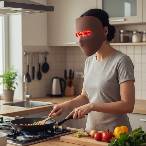 Silicone Rød LED Ansigtsmaske Pro